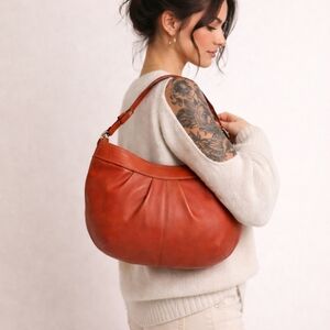 Coach Soho Hobo Bag F13731 Burnt Orange Leather Shoulder Purse